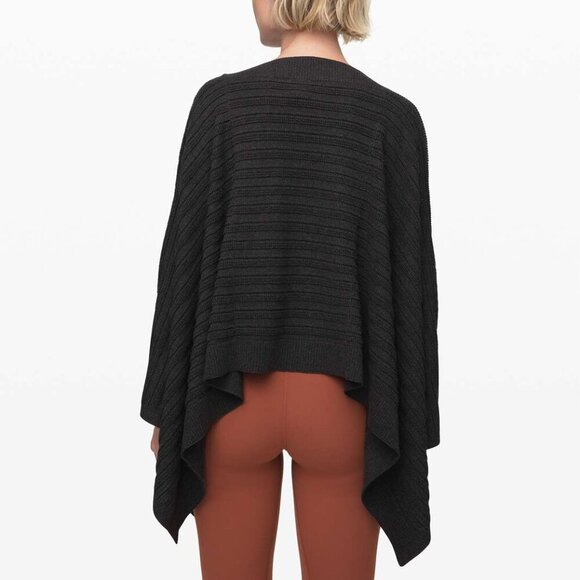 Lululemon Forward Flow Poncho- Heathered Black- One Size - Picture 11 of 12